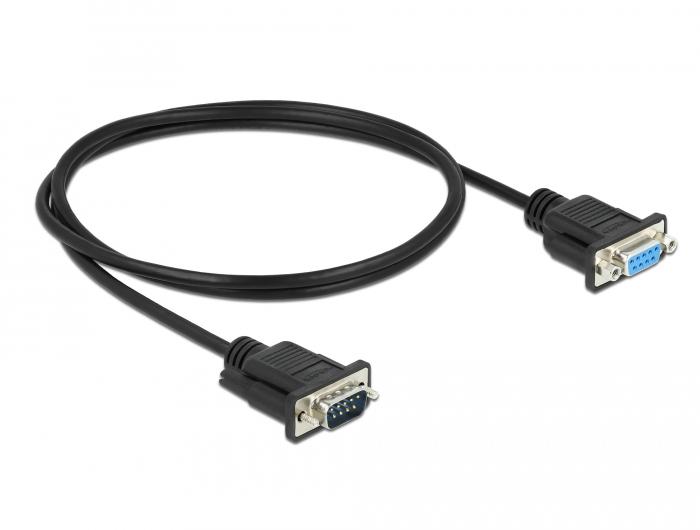 Delock Seriële kabel RS-232 Sub-D9 Stekker naar Buchse 1 m Null M - Delock