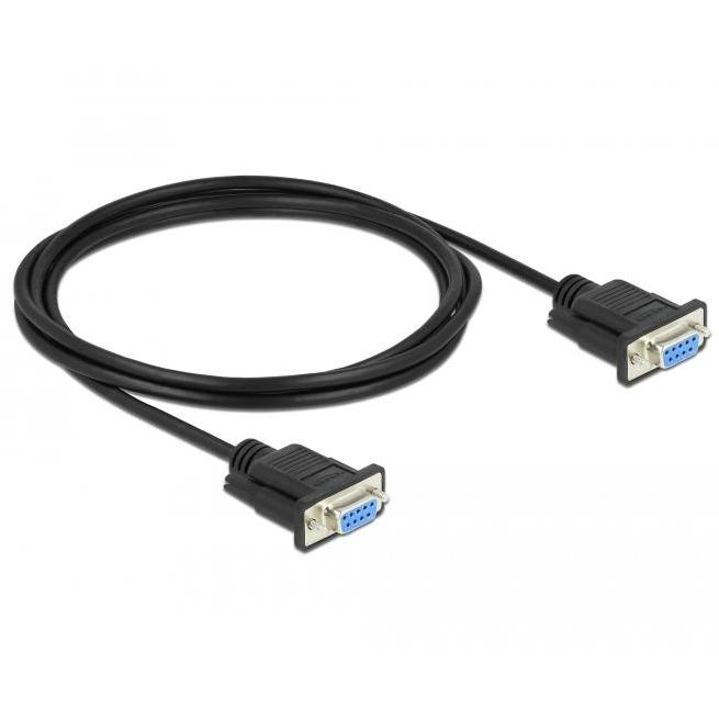 Seriële D-sub Y-kabel - 2 meter - Zwart - Delock