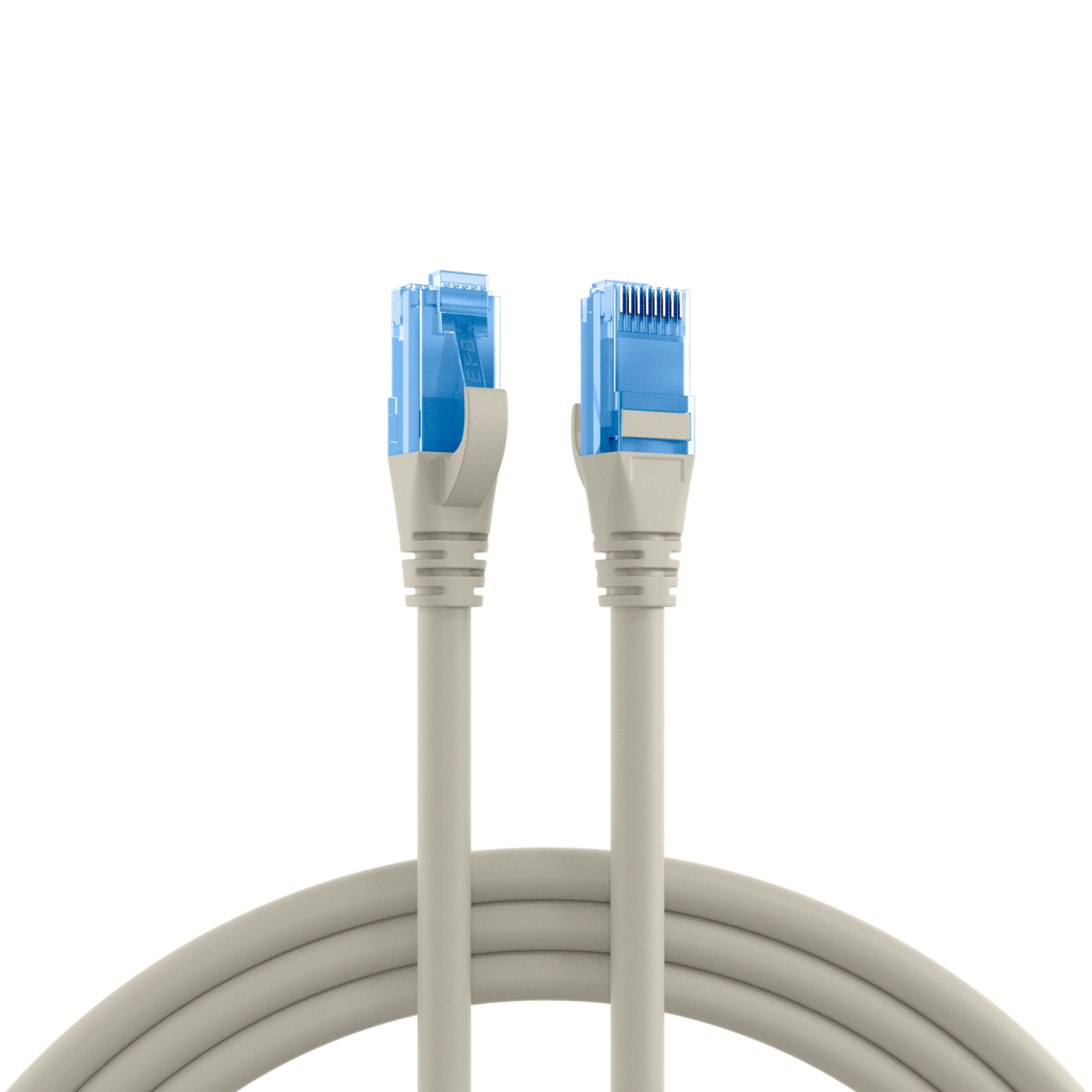 RJ45 Patch cable U/UTP, Cat.6A, LSZH, Premium, 500MHz, 1m, grey - EFB Elektronik