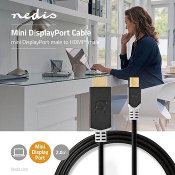 Câble Mini DisplayPort HDMI™ 1.4 Câble Mini DisplayPort Mâle HDMI™ - Nedis