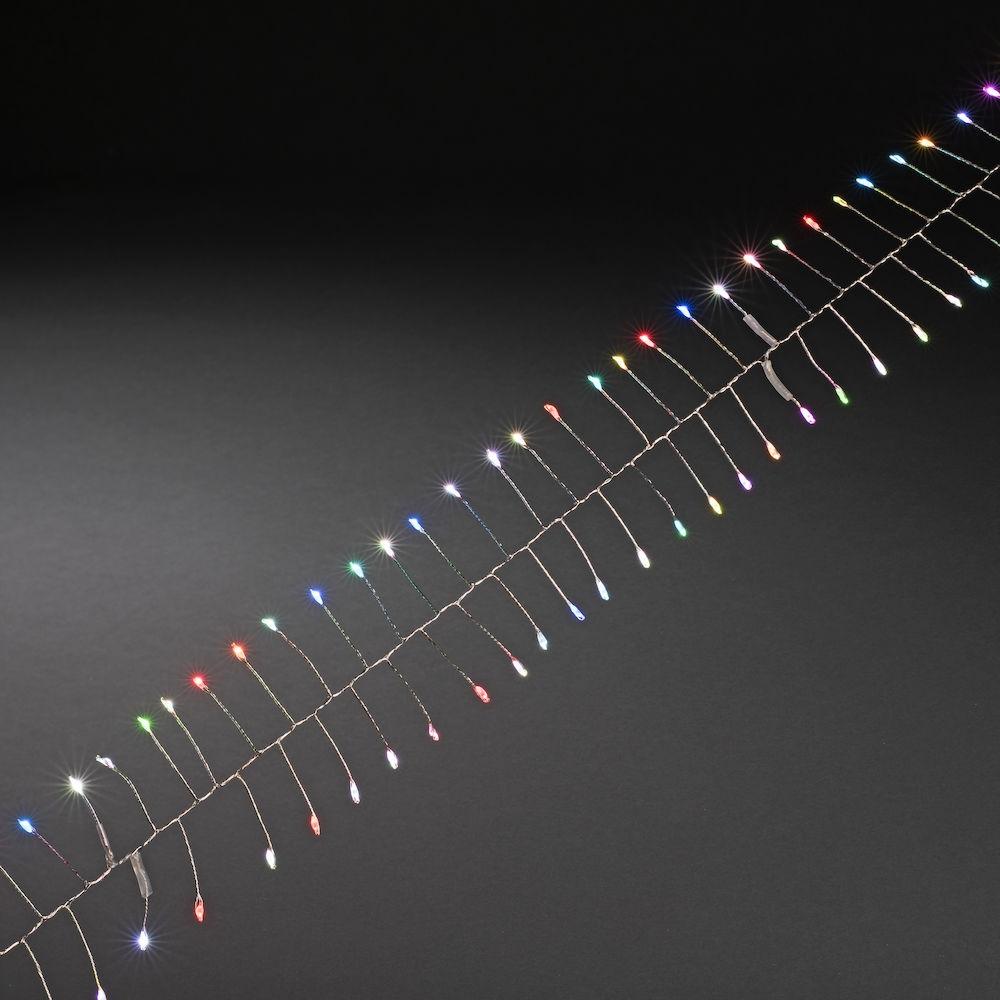 Cluster lighting - lumières de Noël à leds pour l'extérieur et l'intérieur - 360 lumières - 4,3 mètres - RGB