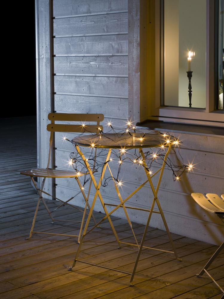Netverlichting - led kerstverlichting buiten en binnen - 120 lampjes - 1 x 1 meter - extra warm wit