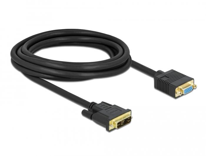 Delock Kabel DVI 12+5 Stekker op VGA Aansluiting 3 m - Delock