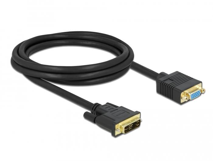Delock Kabel DVI 12+5 Stekker op VGA Aansluiting 2 m - Delock