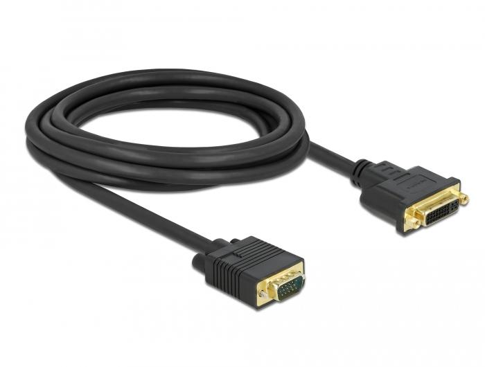 Delock Kabel DVI 24+5 Stekker op VGA Stekker 3 m - Delock