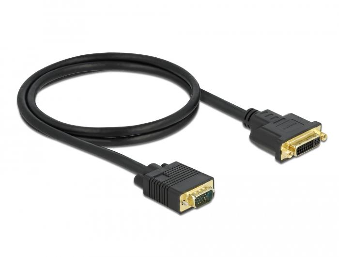 Câble Delock DVI 24+5 femelle vers VGA mâle 1 m - Delock