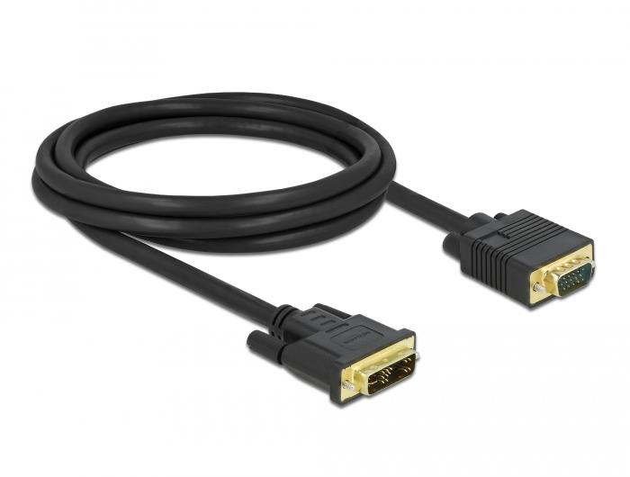 Câble Delock DVI 12+5 mâle vers VGA mâle 2 m - Delock