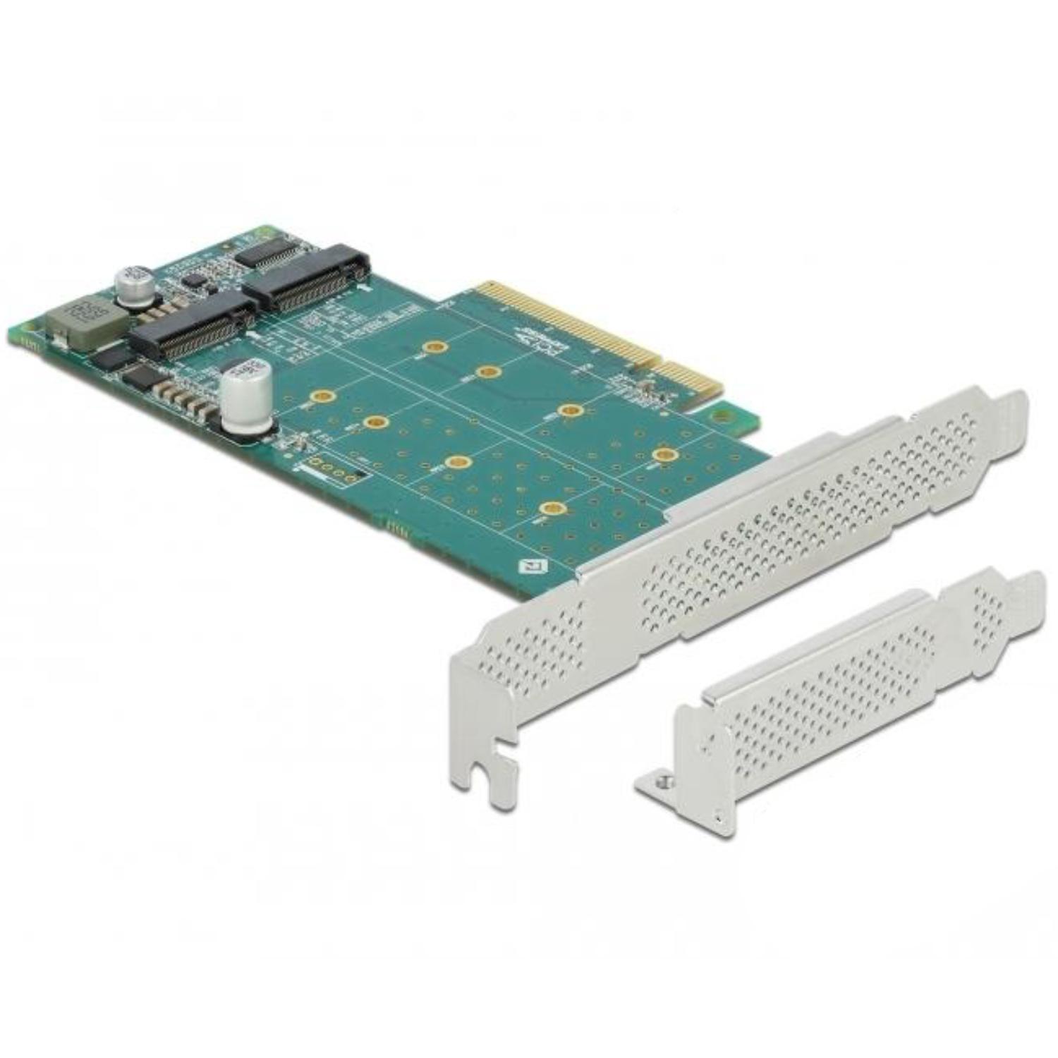 Carte Delock PCI Express x8 vers 2 x NVMe M.2 interne Key M Bifurcation L - Delock