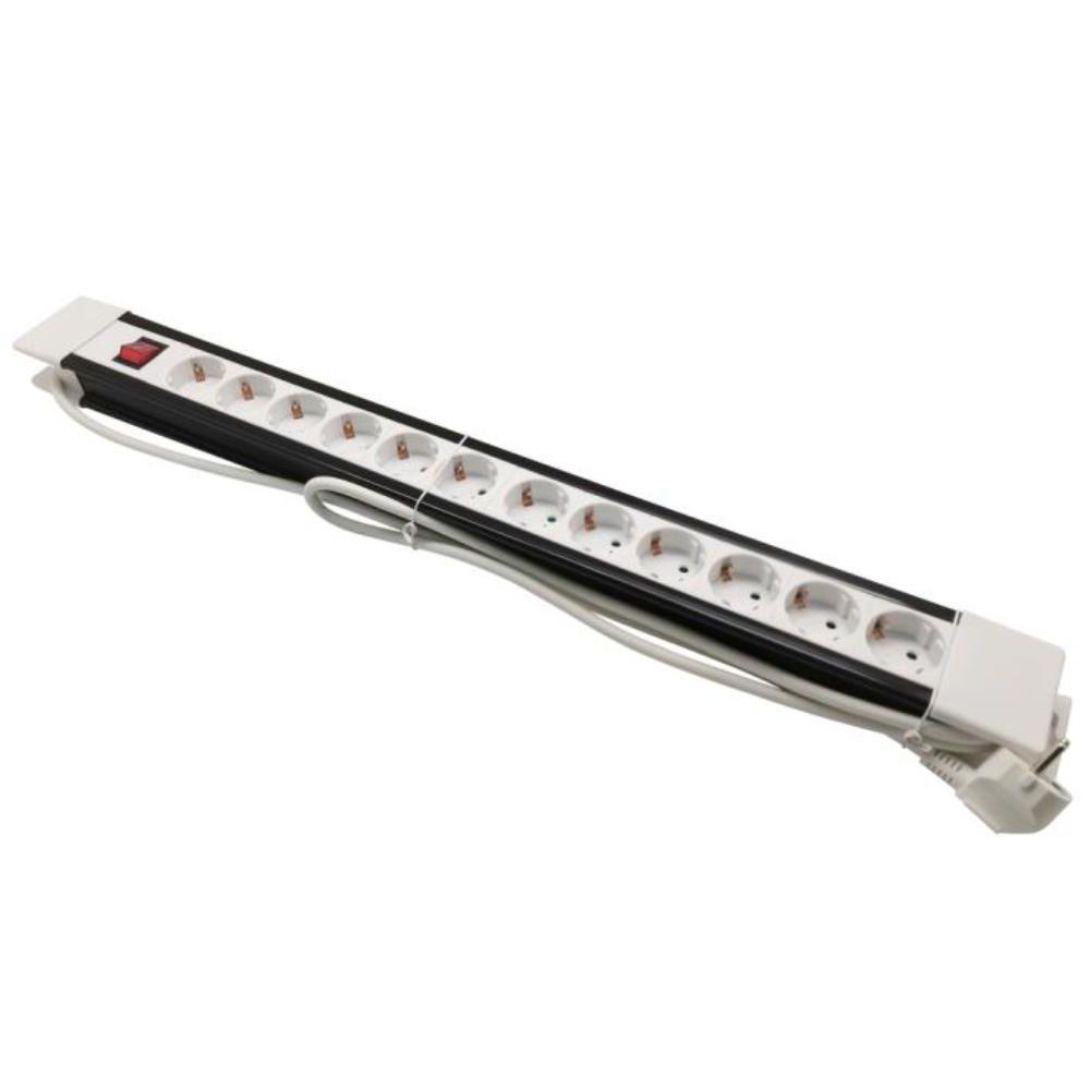 12 prises – 3680 W – 16A – Avec Interrupteur