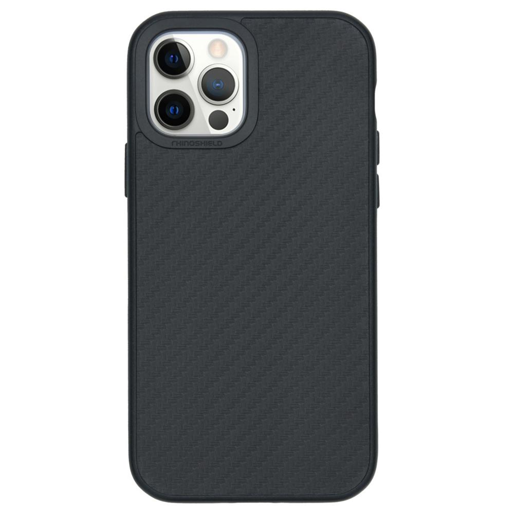 SolidSuit Backcover iPhone 12 (Pro) - Carbon Fiber - Zwart / Black - RhinoShield