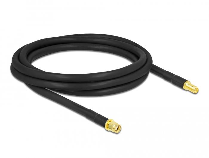 Câble d'antenne Delock RP-SMA Male vers RP-SMA Femelle LMR/CFD300 2 m low lo - Delock