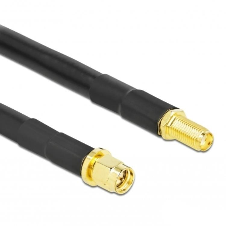 Câble d'antenne Delock SMA mâle vers SMA femelle LMR/CFD300 15 m avec couche