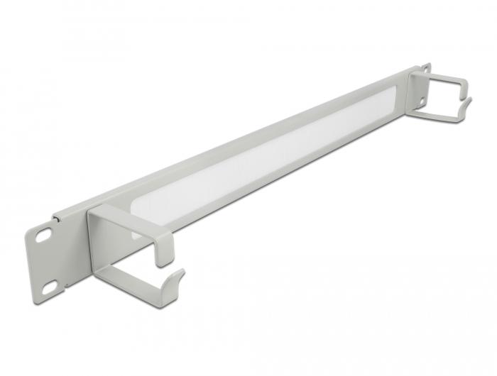 Delock 19″ Kabelmanagement borstelstrip met 2 beugels 1 U grijs - Delock