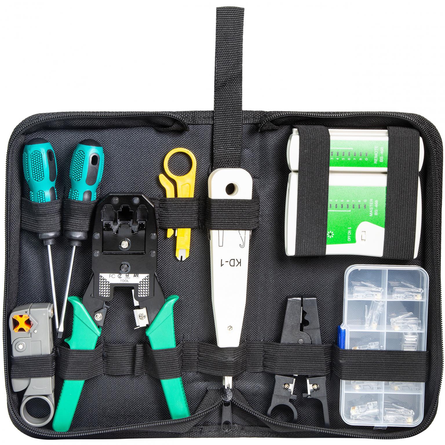 Netwerkkabel Toolkit – Complete Set met Krimptang, Kabeltester