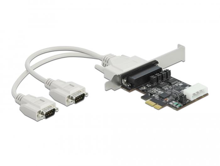 Carte Delock PCI Express vers 2 x série RS-232 avec alimentation 5 V - Delock