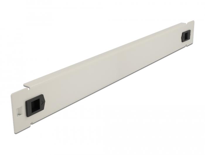Delock 19″ netwerkskast-blinde afdekking zonder gereedschap 1 HE grijs - Delock