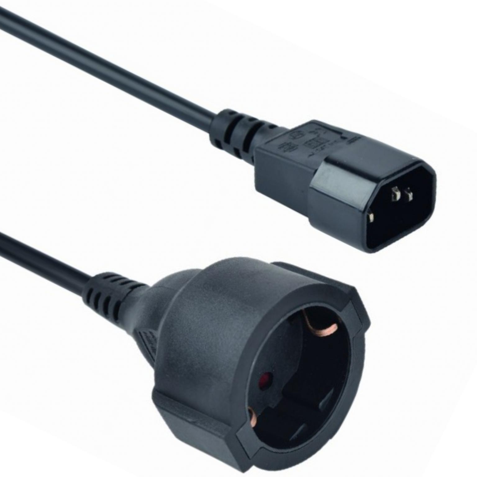 Apparaatsnoer C14 naar Schuko - Allteq