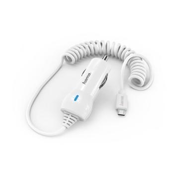 Autolader, micro USB, 1,2 A, wit - Hama