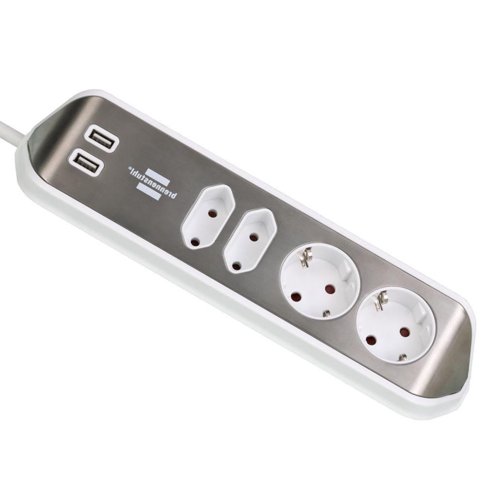 TD® Multiprise allume-cigare double prise 4 prises + prise USB recharg –