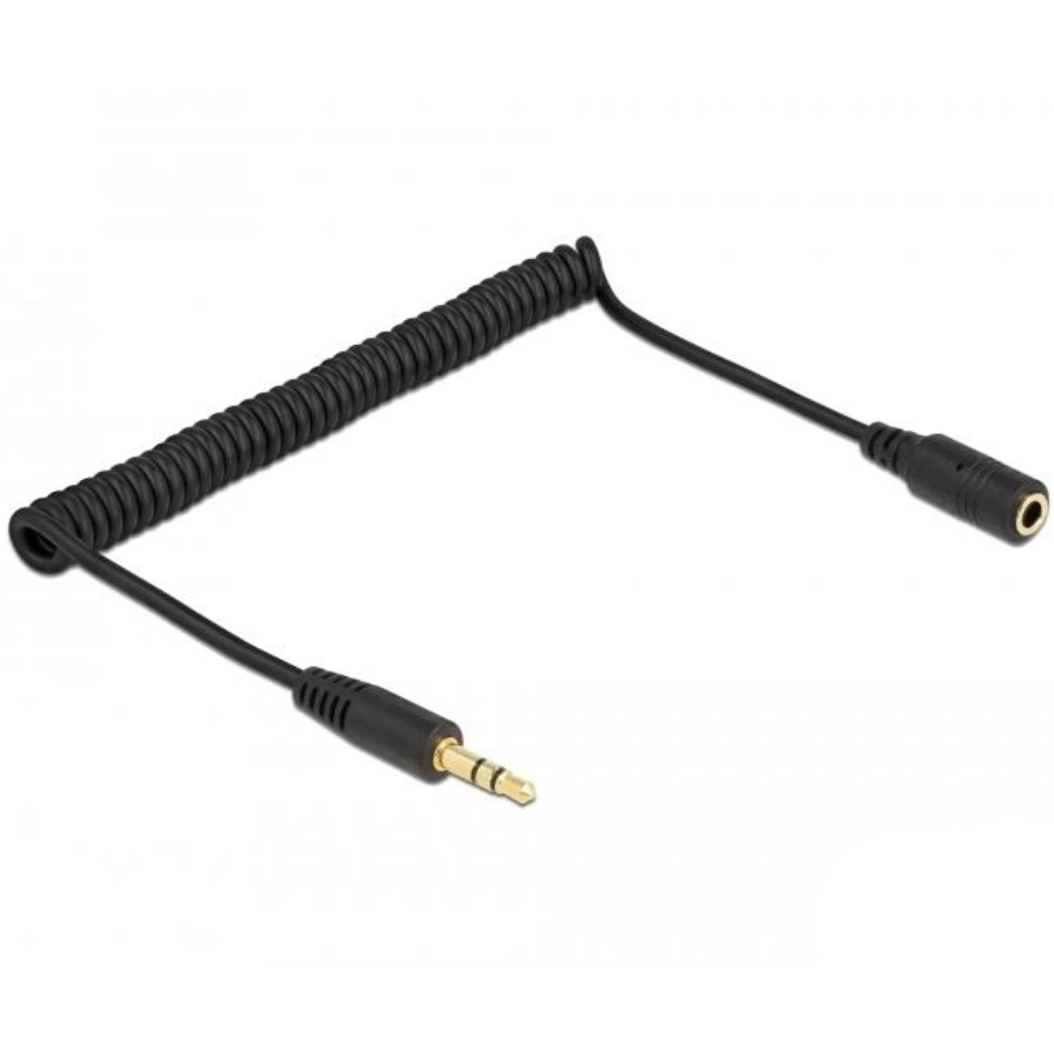 Delock spiraalkabelverlenging 3,5 mm 3-polige jackplug naar jackplug - Delock