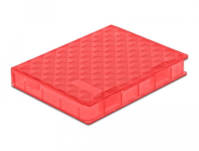 Delock Beschermingsbox voor 2.5″ HDD / SSD rood - Delock