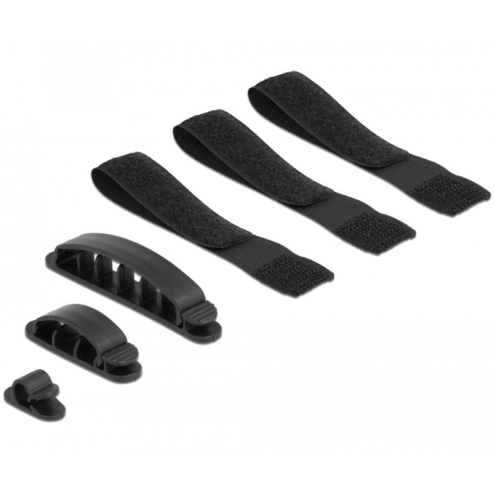 Ensemble de serre-câbles et attaches velcro - Delock