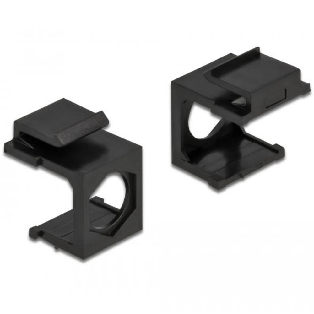 Delock keystone cover black with 9.7 mm grommet 4 pieces - Delock