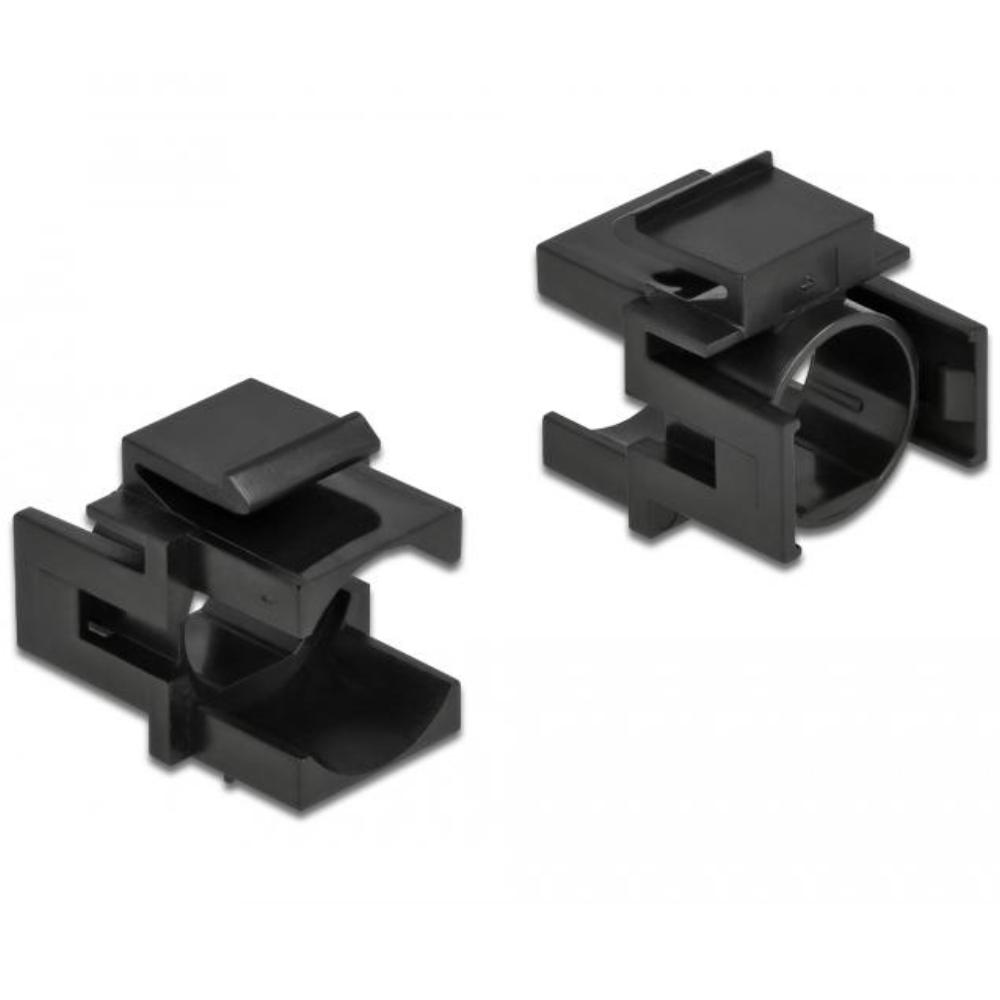 Delock keystone cover black with 12.5 mm grommet 4 pieces - Delock