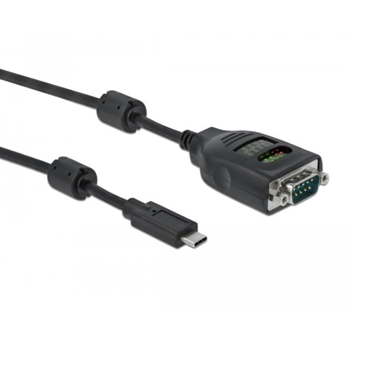 USB C naar serieel DB9 adapter met RS232 tester - Delock