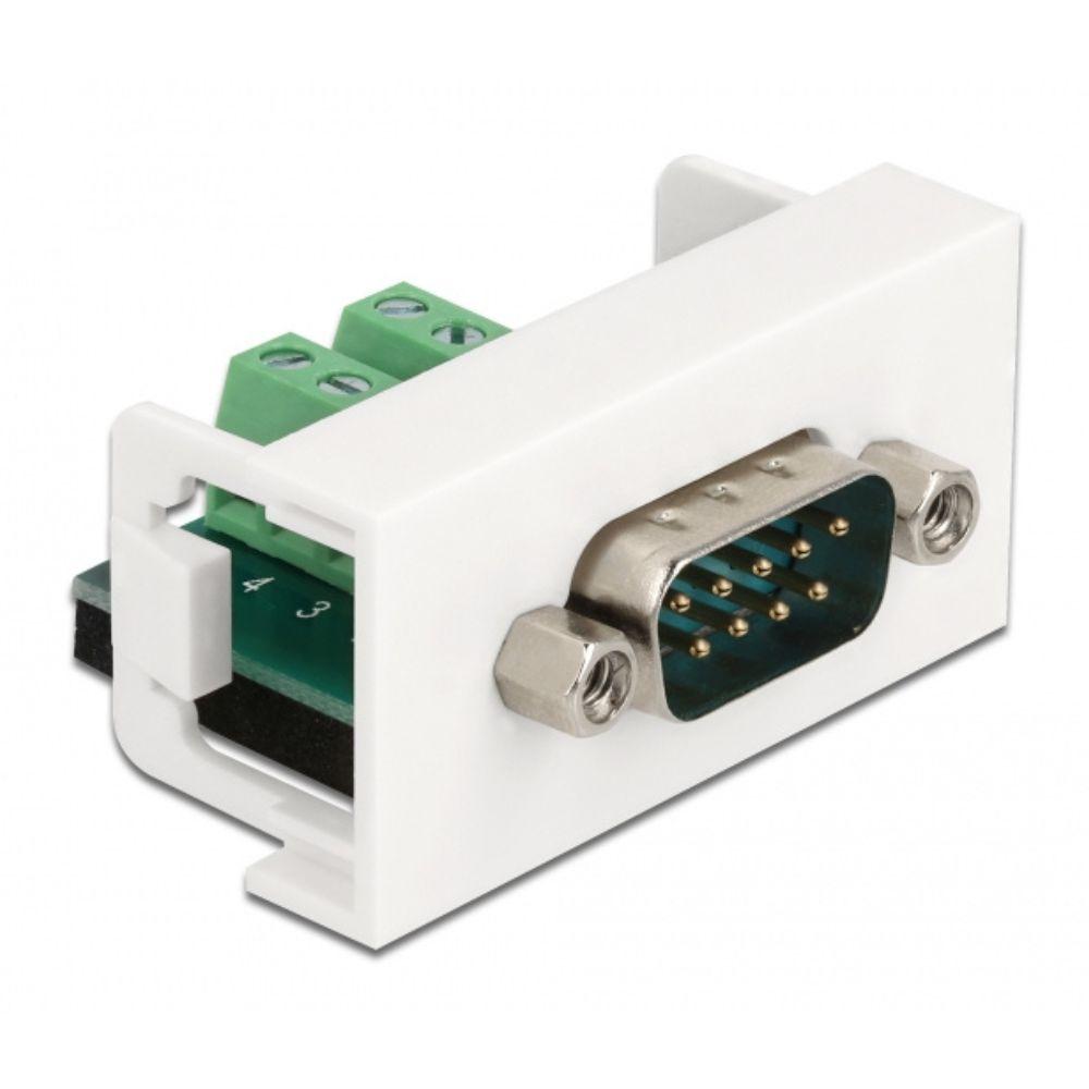Delock Easy 45 Module D-Sub 9 broches mâle vers 10 broches bloc terminal - Delock