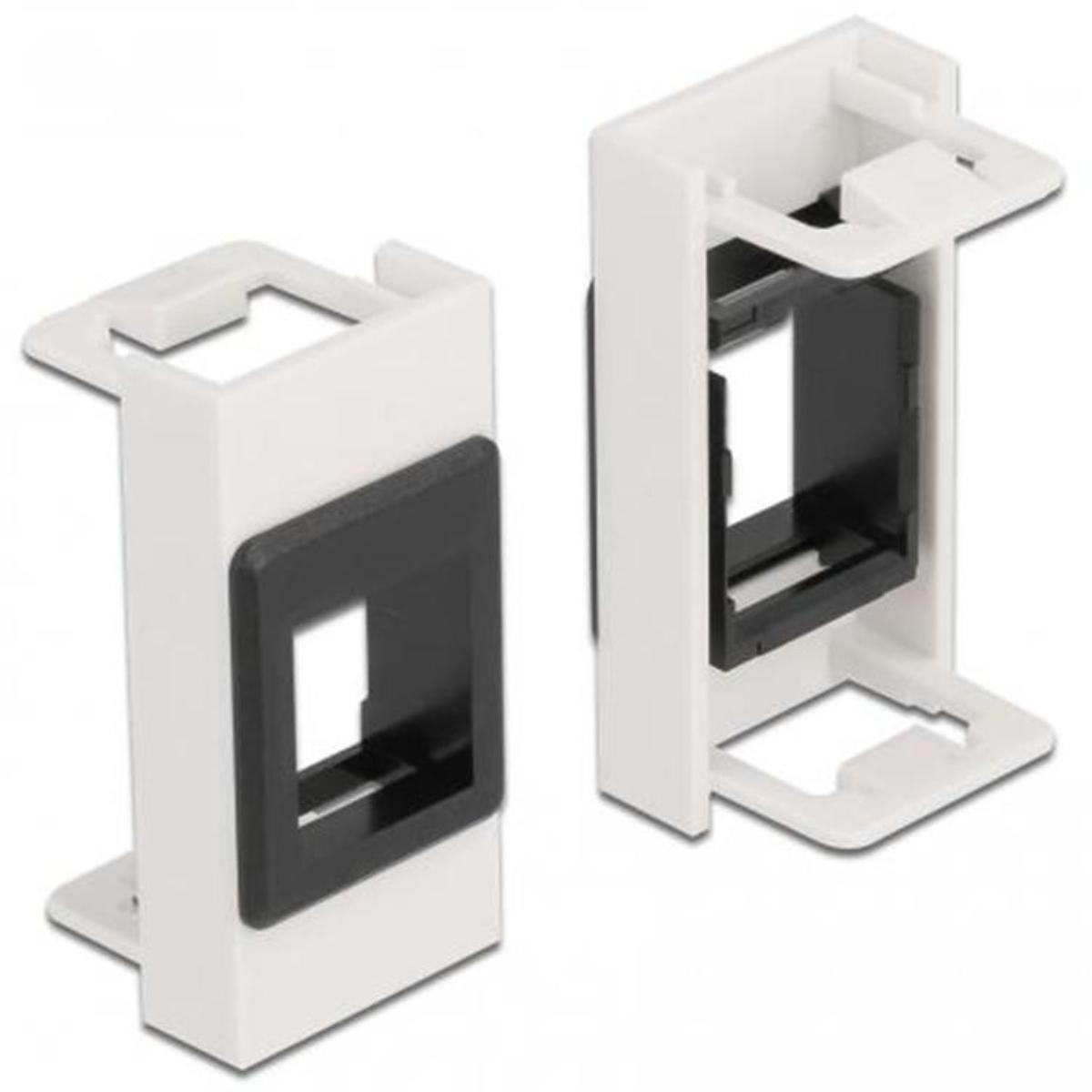 Delock Easy 45 Modul Keystone Halterung 22,5 x 45 mm, weiß / schwarz - Delock