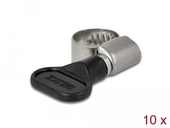 Delock Slangklem met vleugelmoer 8 - 12 mm 10 stuks