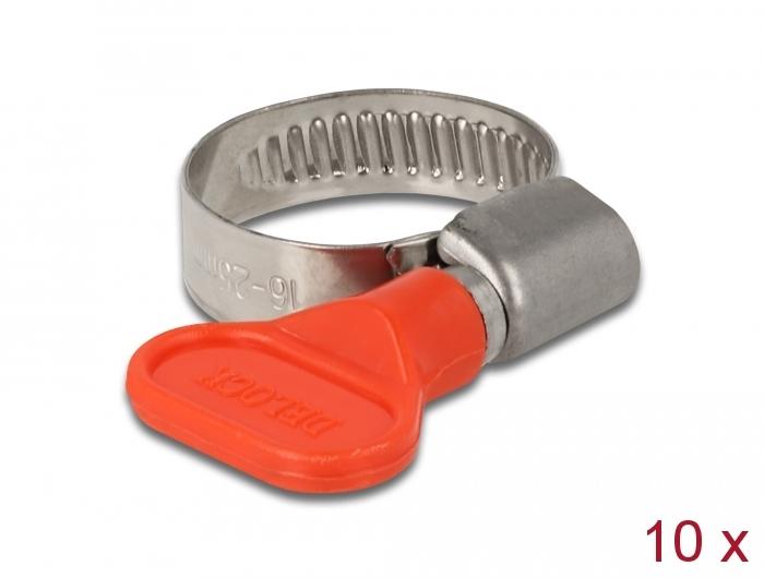 Delock slangklem met vleugelmoer 16 - 25 mm 10 stuks