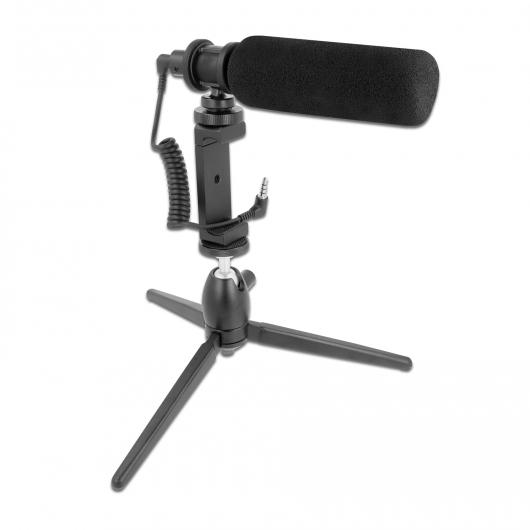 Delock Vlog Shotgun Microfoon Set voor Smartphones en DSLR camera's - Delock