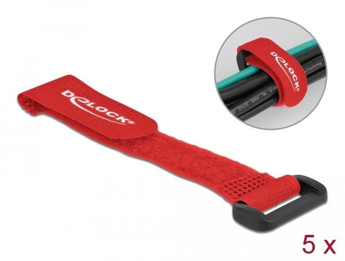 Klittenband - 150 mm - Rood - Delock