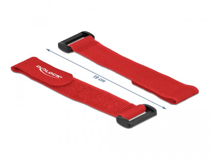Klittenband - 190 mm - Rood - Delock