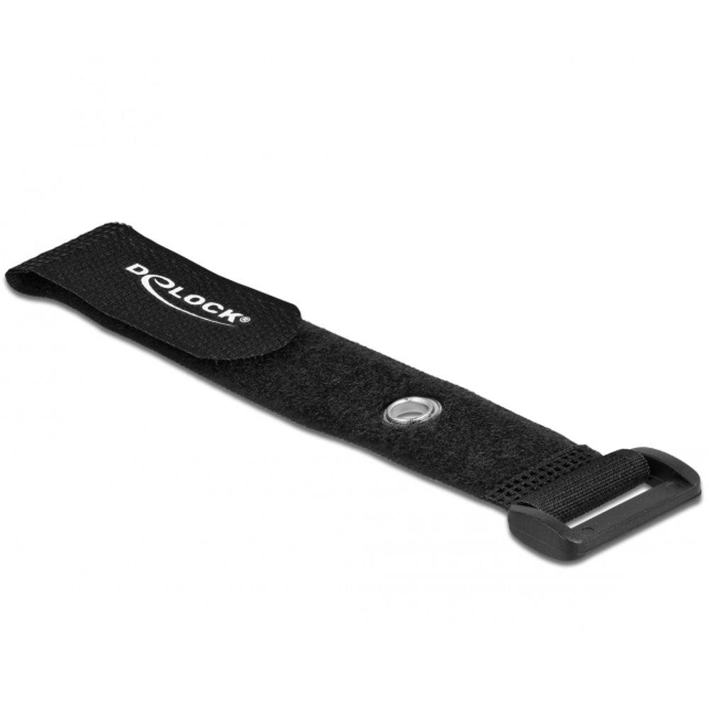 Klittenband - 190 mm - Zwart - Delock