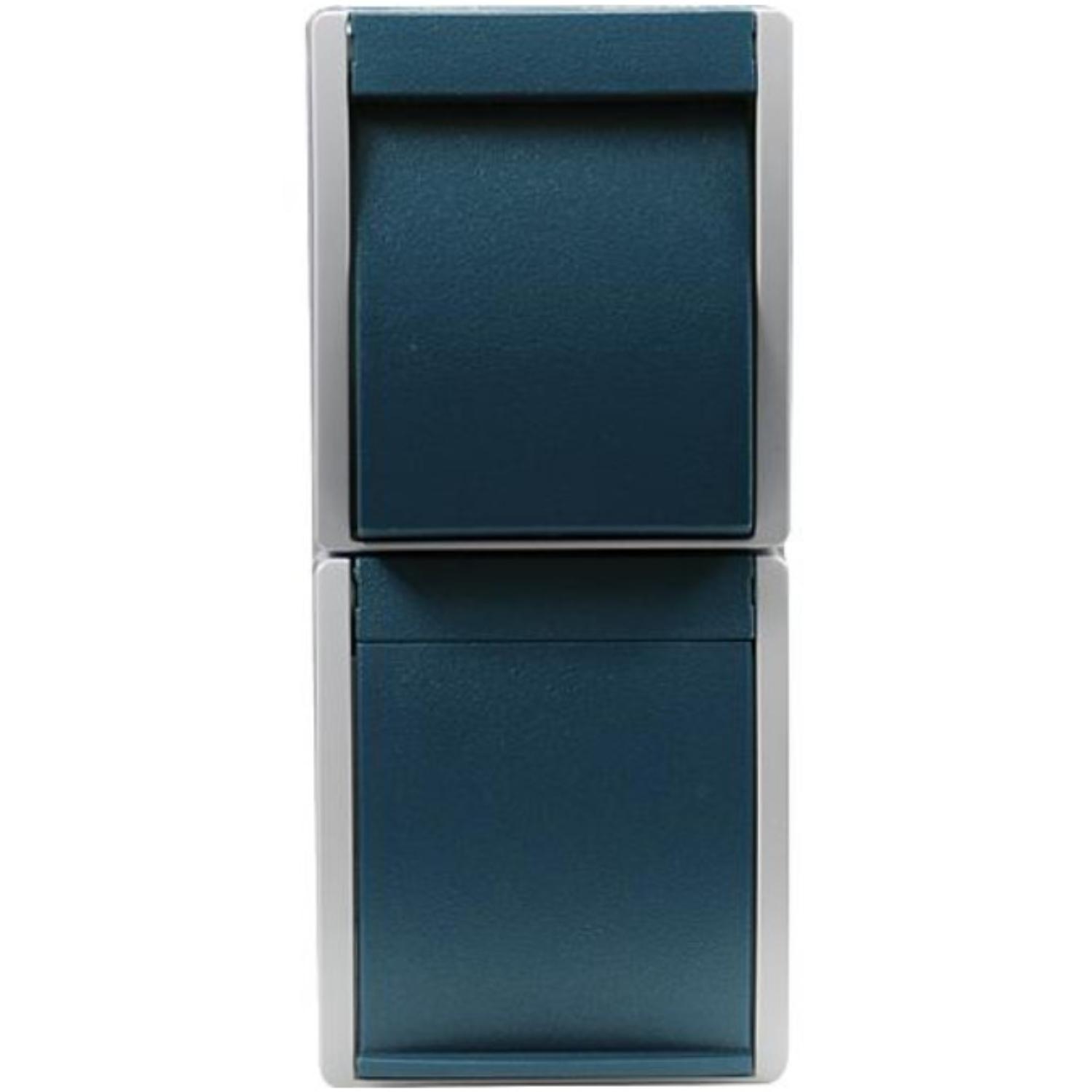 Met klep - Blauw - Busch-Jaeger