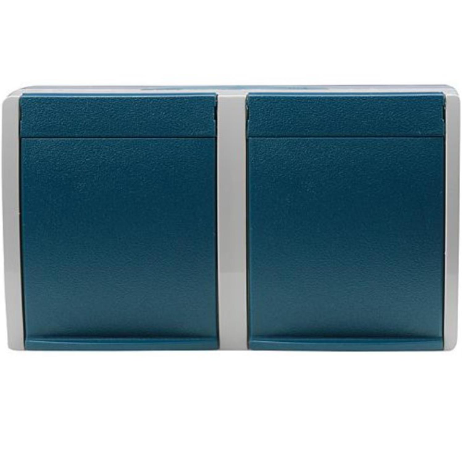 Met klep - Blauw - Busch-Jaeger