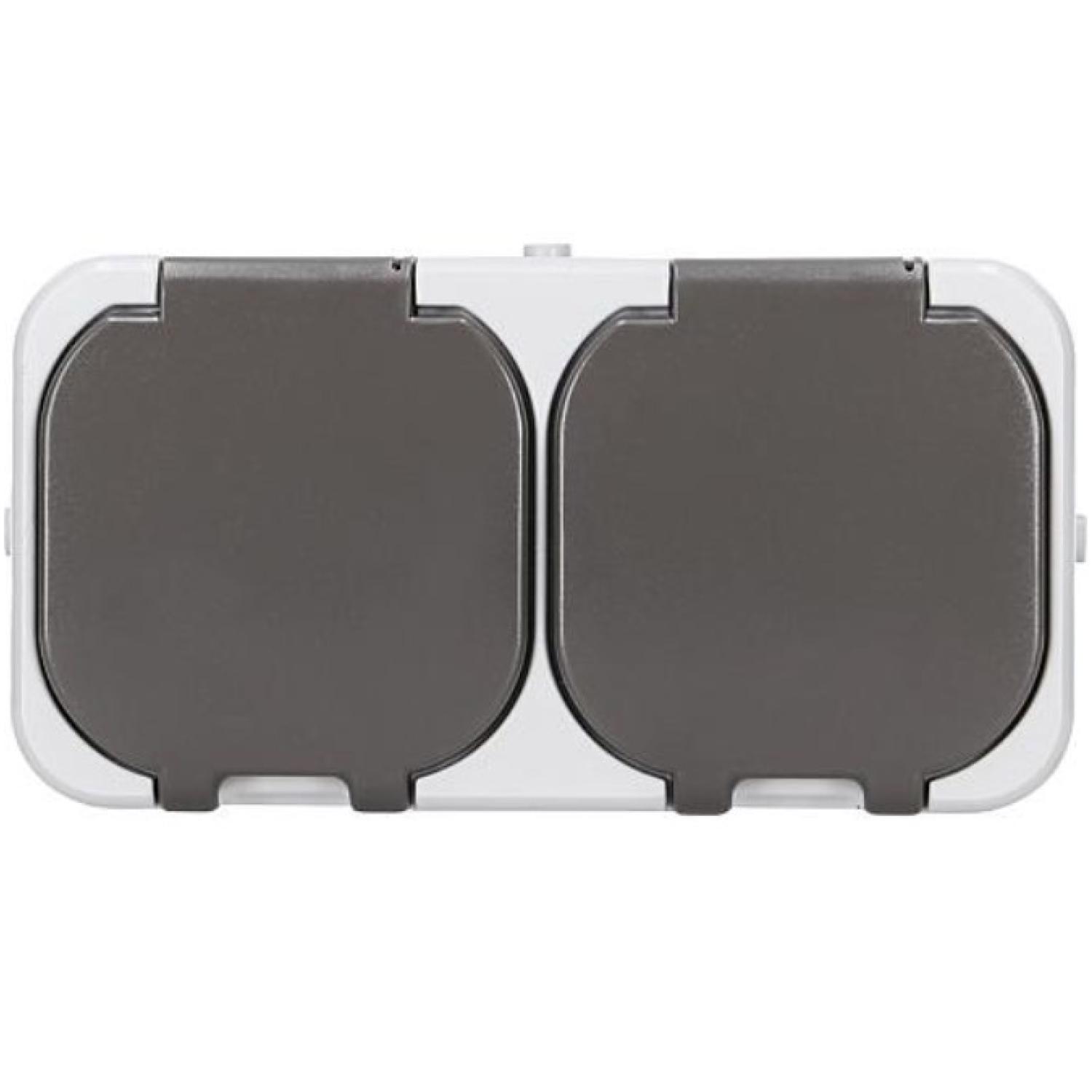 Buiten stopcontact - 2-voudig - REV