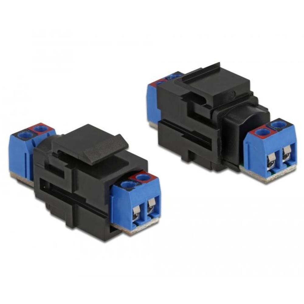 2‑pins aansluitblok keystone - Delock