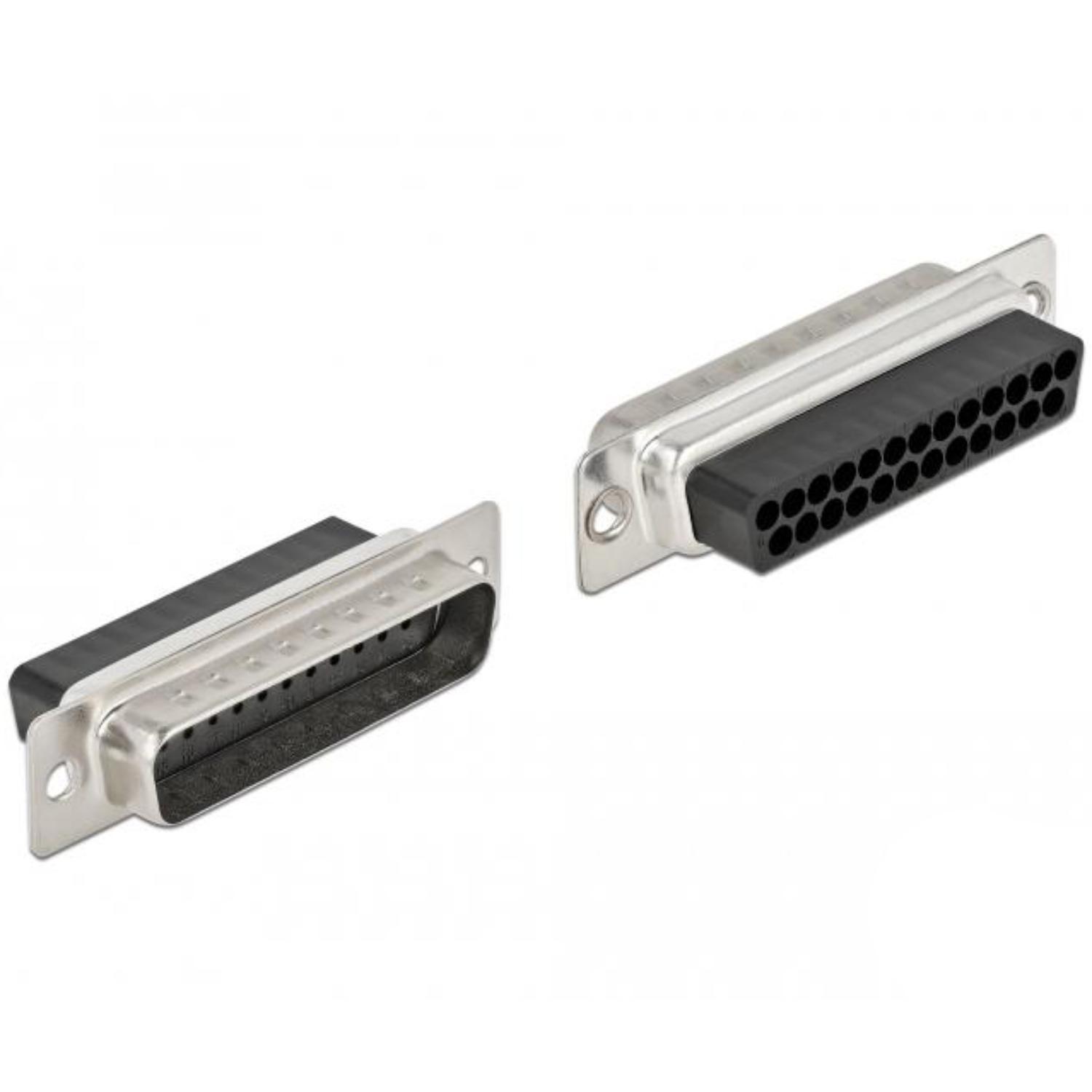 Delock D-Sub 25-polige krimpconnector, metaal, 4 stuks - Delock