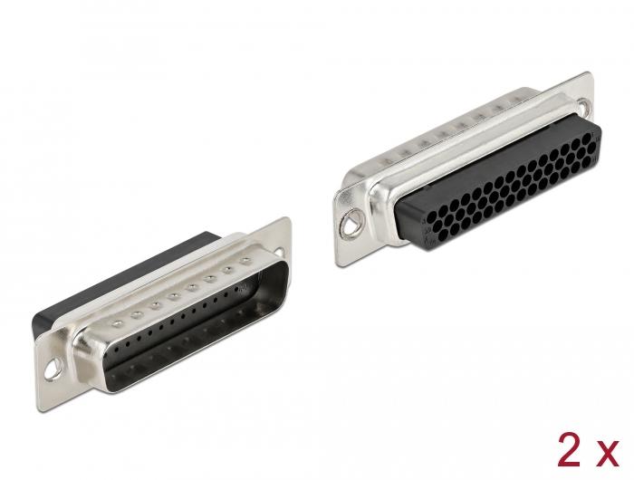 Delock D-Sub HD Connecteur à sertir 44 broches, Métal, 2 pièces - Delock