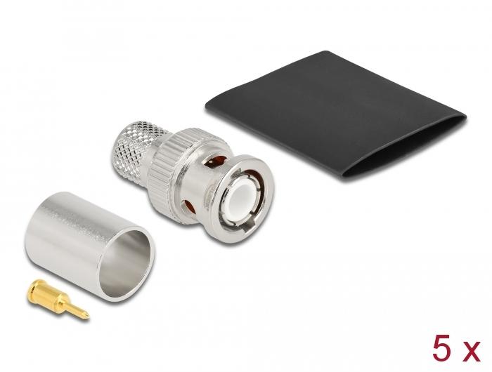 Delock Connecteur BNC à sertir LMR 400 avec gaine thermorétractable correspondante - Delock