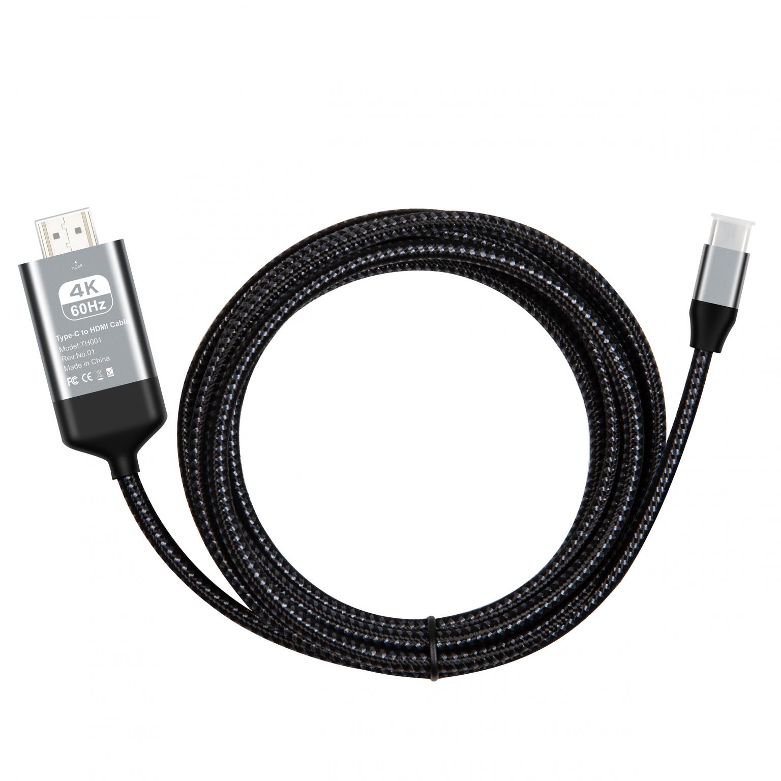 Convertisseur USB C vers HDMI - Connexion 1 : USB C mâle Connexion 2 : HDMI  femelle Résolution maximale : 4K@60Hz