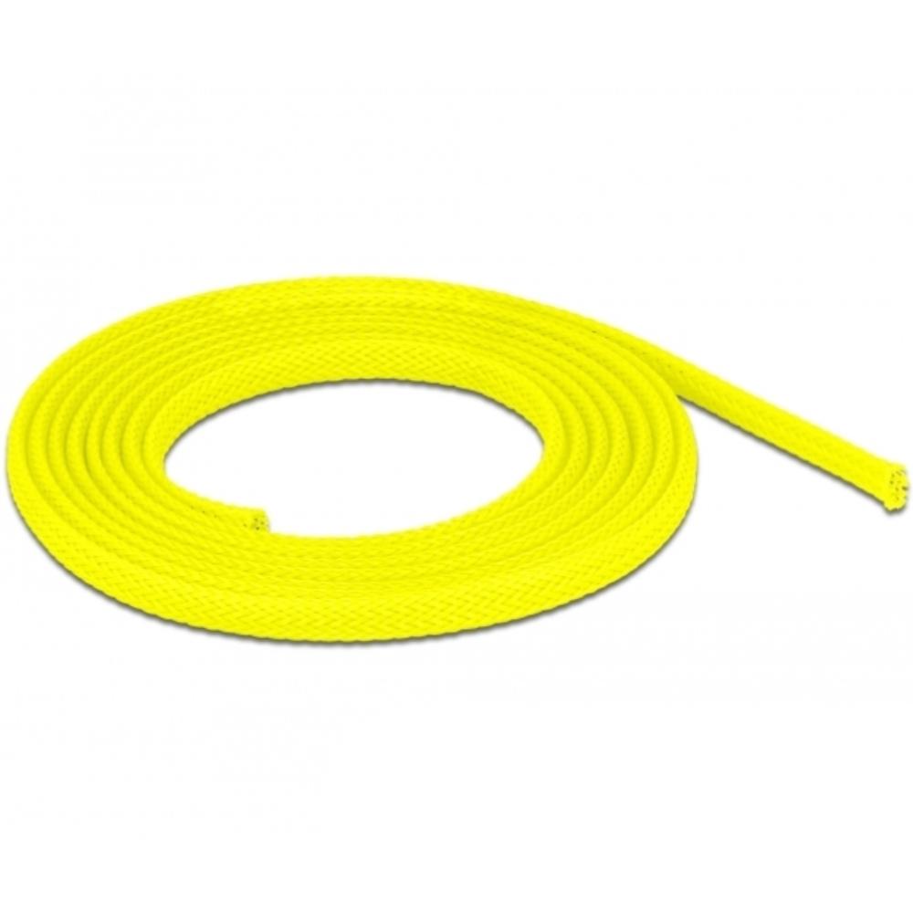 Delock Manchon tressé extensible 2 m x 6 mm Jaune - Delock