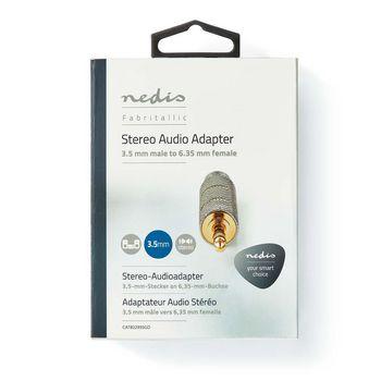 Stereo-Audioadapter 3,5 mm Stekker 6,35 mm Jack Verguld Recht - Nedis