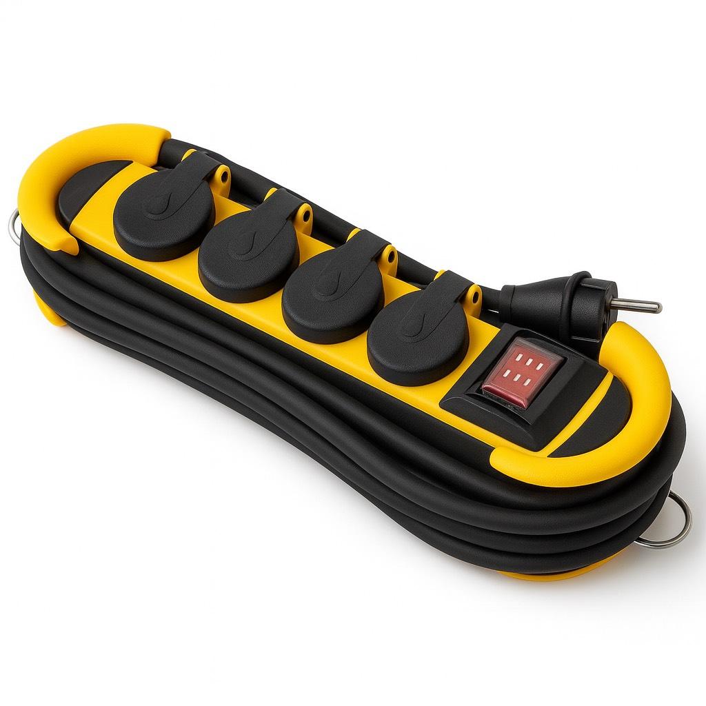 Rallonge Secteur Avec Prise Extérieure 1 Rapport, IP54, 5m