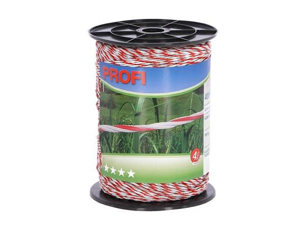 Profi-afrasteringsdraad 6x0,30 TriC, 400m, wit/rood - Corral