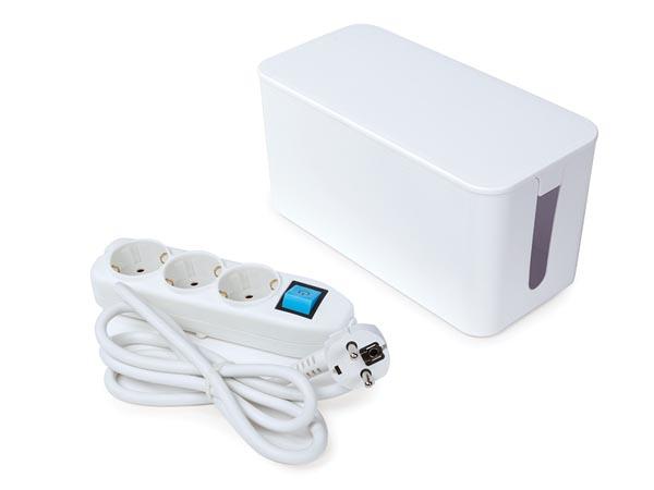 3-voudige stekkerdoos met kabelbox - SCHUKO - Perel
